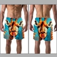 thumbnail image 3 of luoweisi Men's Beach Shorts Quick Dry Swim Trunks with Mesh Lining Giraffe L, 3 of 5