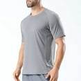 thumbnail image 3 of ZVNAΖH Men's Crew Neck Short Sleeve Workout Quick Dry Shirts Moisture Wicking Athletic Running Casual Active Sports Shirts, 3 of 8