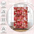 thumbnail image 4 of Sweet Love Heart Bath Curtains Shower Set Pink Hearts Happy Valentine''s Day Art Design Bathroom Curtain Decor 36x72 Inch with Hooks for Bathroom Fashion Waterproof Shower Curtain for Lovers, 4 of 6