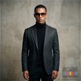thumbnail image 4 of SA106 Polarized TAC Lens Retro Hipster Thin Keyhole Round Horn Rim Sunglasses / Black Frame - Orange Lens, 4 of 7