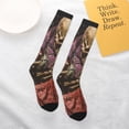thumbnail image 4 of Daiia Sports Socks Eerie Skull Holding Another Printed Novelty Crew Socks for Men Women Knee High Socks Cotton Socks Soft & Breathable Support Unisex Socks, 4 of 9