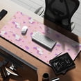 thumbnail image 2 of Long Mouse Pads for Desk,Pink Cartoon Unicorn Dessert Pattern Desk Mats on Top Of Desks, Desk Mouse Pad Extra Large with 3mm Non-Slip Base and Stitched Edge for Gaming,Office,Work,Home 35.4"x15.7", 2 of 6