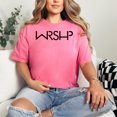 thumbnail image 2 of Minimalist WRSHP Design Graphic Worship, Christian, Crunchberry Comfort Colors T-Shirt, Medium, 2 of 3