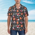 thumbnail image 2 of Fotbe doodles and Easter Pattern Hawaiian Shirt for Men Unisex Summer Beach Casual Short Sleeve Cotton Linen Button Down Shirts,Small, 2 of 7
