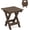 Dark Brown, variant on Small Outdoor Folding Side Table, HDPS Outside End Table for Patio, Porch, Deck, Pool, 14 Inch Height, White