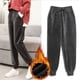 thumbnail image 2 of Pantalones deportivos gruesos de terciopelo de otoño e invierno para mujer de terciopelo dorado, 2 of 2