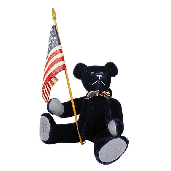 Usa Patriotic Teddy Bear - 1 Plush Bear 9.75 Inch, Fabric - Numbered Ltd Edition Judy Senk J1999