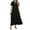 Black, variant on Horkkom Summer Dresses for Women 2025 Casual Beach Maxi Dresses V Neck Solid Color Short Sleeve Dress Button A Line Long Dresses Brown 2XL
