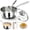 With Lid, variant on Pure Titanium Saucepan with Lid - Nonstick Titanium Pot for Cooking, Fast Even Heating Sauce Pan with Pour Spout, Uncoated Healthy Titanium Cookware, for All Stovetops