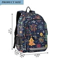 thumbnail image 2 of FORMRS School Backpack 17" Student Travel Bag with Laptop Compartment, Dark Blue Christmas, 2 of 7