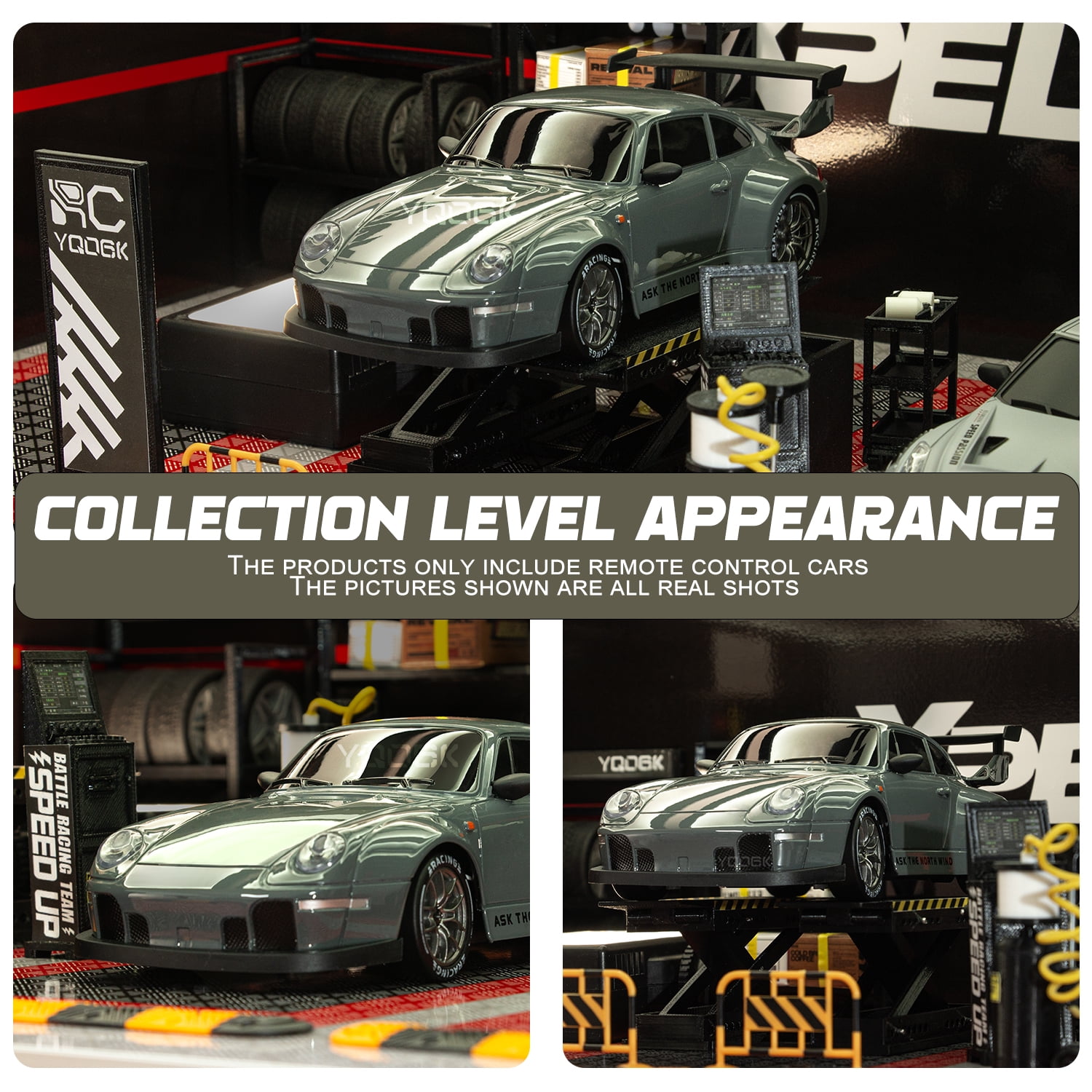 Storvive RC Drift Car, 1:24 Remote Control Car, 20KM/H 4WD High Speed RC Race with Two Batteries, LED Lights, Vehicle for Adults Boys Girls