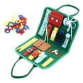 thumbnail image 2 of Tablero educativo con hebilla, juguetes, zapatos con lazo de fieltro, juguetes de aprendizaje, tablero sensorial Montessori, 2 of 14
