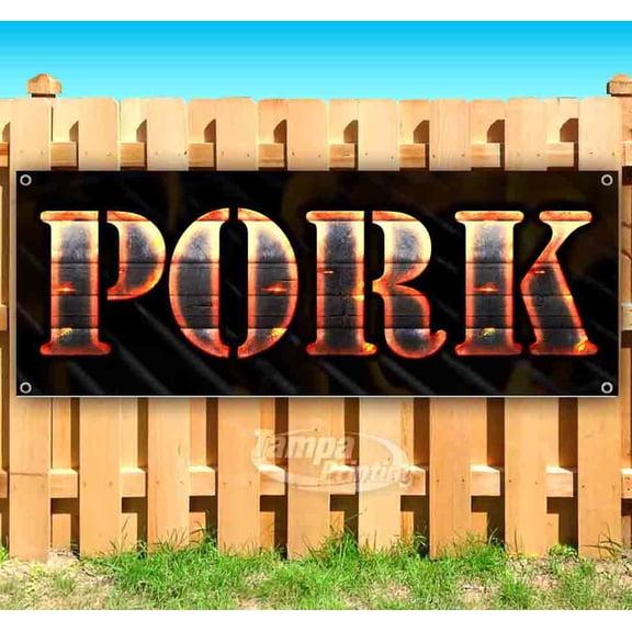 Pork 13 oz Vinyl Banner With Metal Grommets
