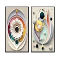 thumbnail image 2 of Designart "Seance Ethereal Mystical Visions II" Modern Geometric Framed Wall Art Set Of 2 - Modern White Gallery Wall Frame Set For Home Decor, 2 of 6