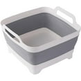 thumbnail image 3 of Camping Collapsible Multipurpose Sink 9L Portable Foldable Washing Basin with Drain Plug & Carry Handles BPA-Free for Camping RVBBQKitchen Outdoor Dishwashing, 3 of 7