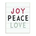 thumbnail image 2 of The Stupell Home Decor Collection Holiday Planked Look Black White Red and Blue Joy Peace Love Typography Wall Plaque Art, 10 x 0.5 x 15, 2 of 5