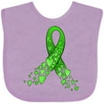 thumbnail image 3 of Inktastic Mental Health Awareness Ribbon with Green Hearts Boys or Girls Baby Bib, 3 of 4