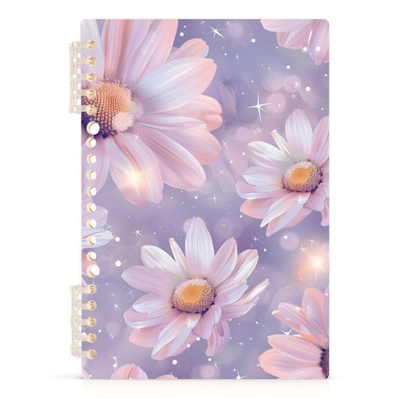 Summer Daisies Stars Spiral Journal Notebook College Ruled Notebook 8.3" x 5.7" A5 Lined Thick Paper Page