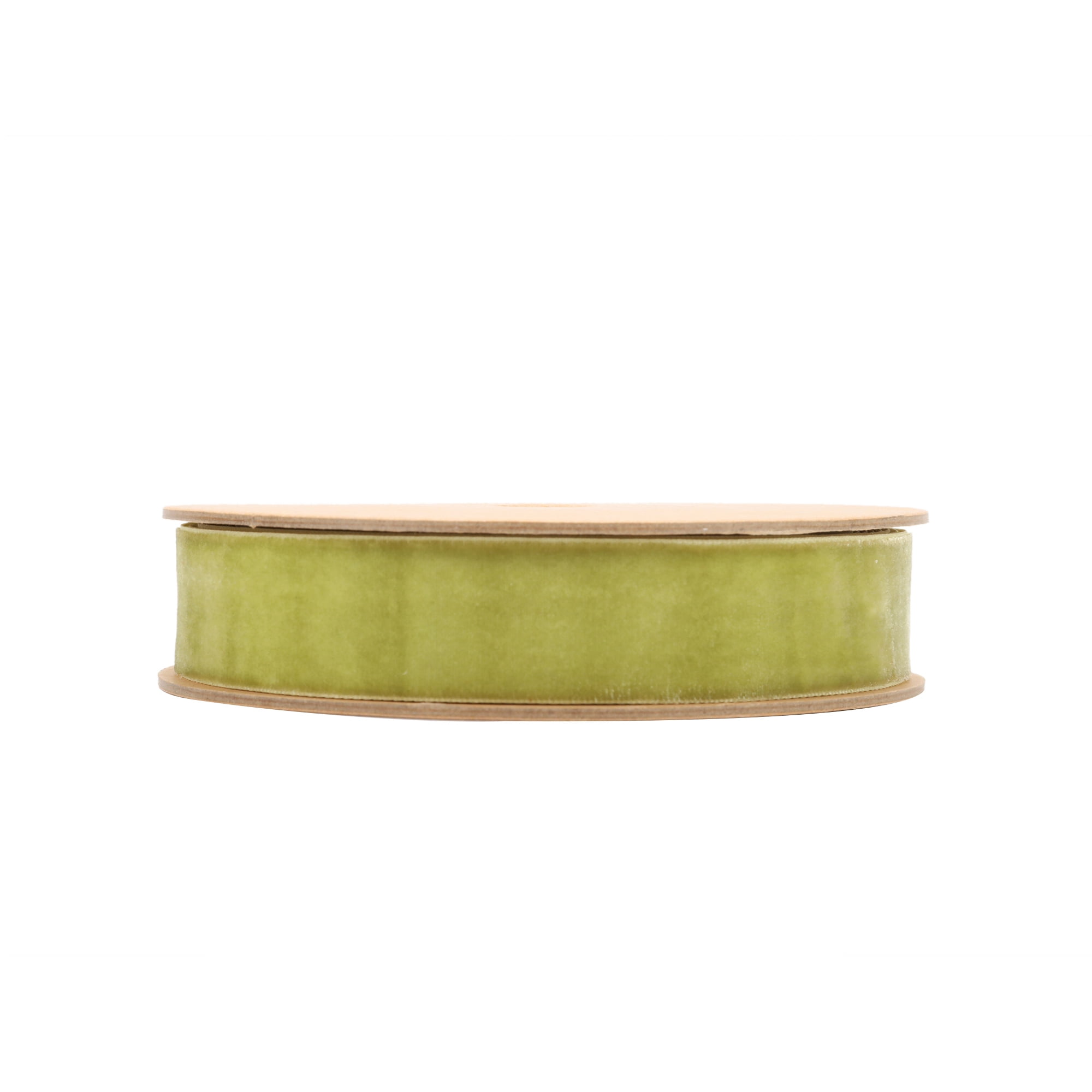 LaRibbons 1" Green Velvet Ribbon, 10 Yard Roll