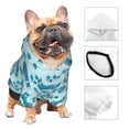 thumbnail image 3 of Fotbe Winter Warmth Blue Knitted Print Small Dog Sweater Hoodies Pet Grey Hooded Soft Fleece Sweatshirts with Pocket Fall Winter Puppy Cat Sweaters Warm Clothes-Medium, 3 of 7