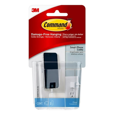 Command Smart Phone Caddy, Clear, 1 Caddy/Pack