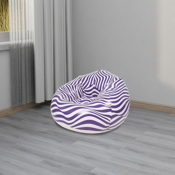 HOOWIFFY Inflatable Outdoor Sofa Chair PVC Portable Lounger for Camping Beach Home Use