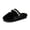 Black, variant on EKVAHL Women's Faux Fuzzy House Slippers, Pearl Strap Open Toe Slides, Soft Plush Bedroom Home Daily Leisure Indoor Casual Slippers Black