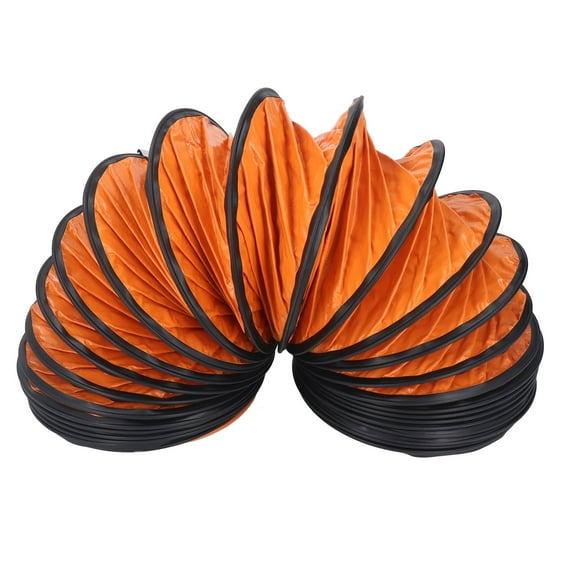 8 Inch Flexible Duct, Duct Hosing Pvc Flexible Duct Hose Flexible Pvc Pipe Flexible Exhaust Tubing with S Shaped Hook Steel Bracket for Exhaust Fan Heavy Duty 8in