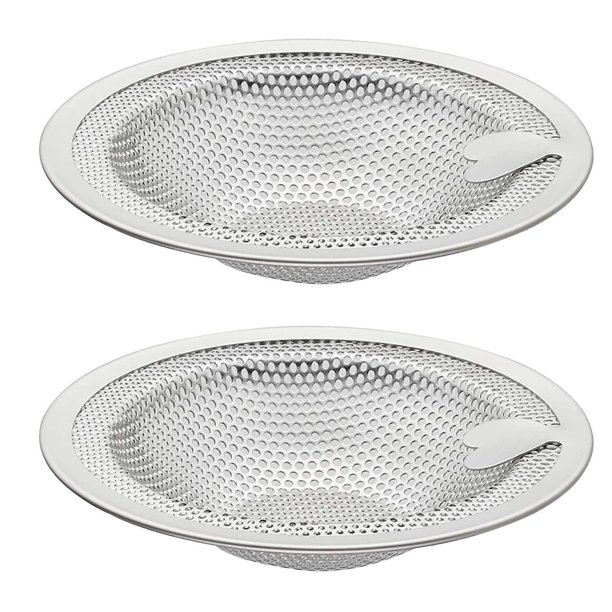 Colador de fregadero de cocina en forma de corazón, colador de fregadero de acero inoxidable, rejilla de fregadero, tapón de fregadero, 2 uds.