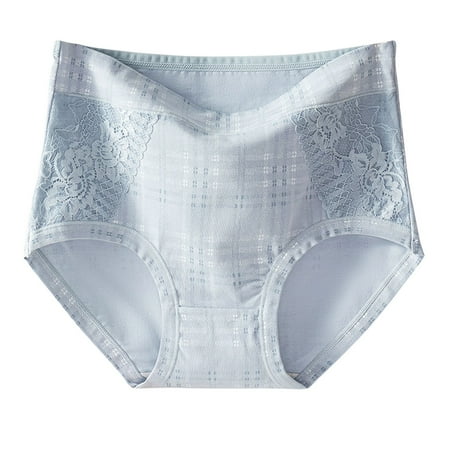 Womens Plus Size High Waist Panties Lace Full Coverage Underwear Comfortable Breathable Briefs Soft Sexy Panty