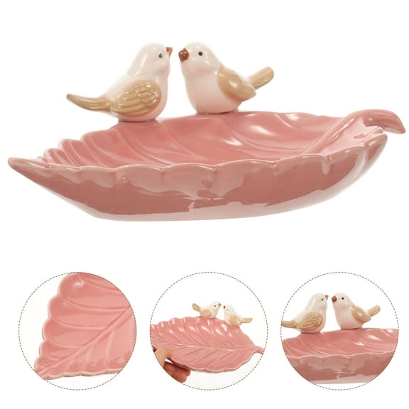 OUNONA Ceramic Tray Food Serving Plate Table Candy Tray Fruit Serving Dish Decorative Jewelry Tray