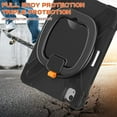 thumbnail image 3 of iPad Air4 2020/Air5 2022 Case iPad Pro11 case 4th/ 3rd / 2nd Generation 360°Rotatable Stand Shoulder Strap Pencil Holder Heavy Duty Shockproof Silicone Protective Case, 3 of 8
