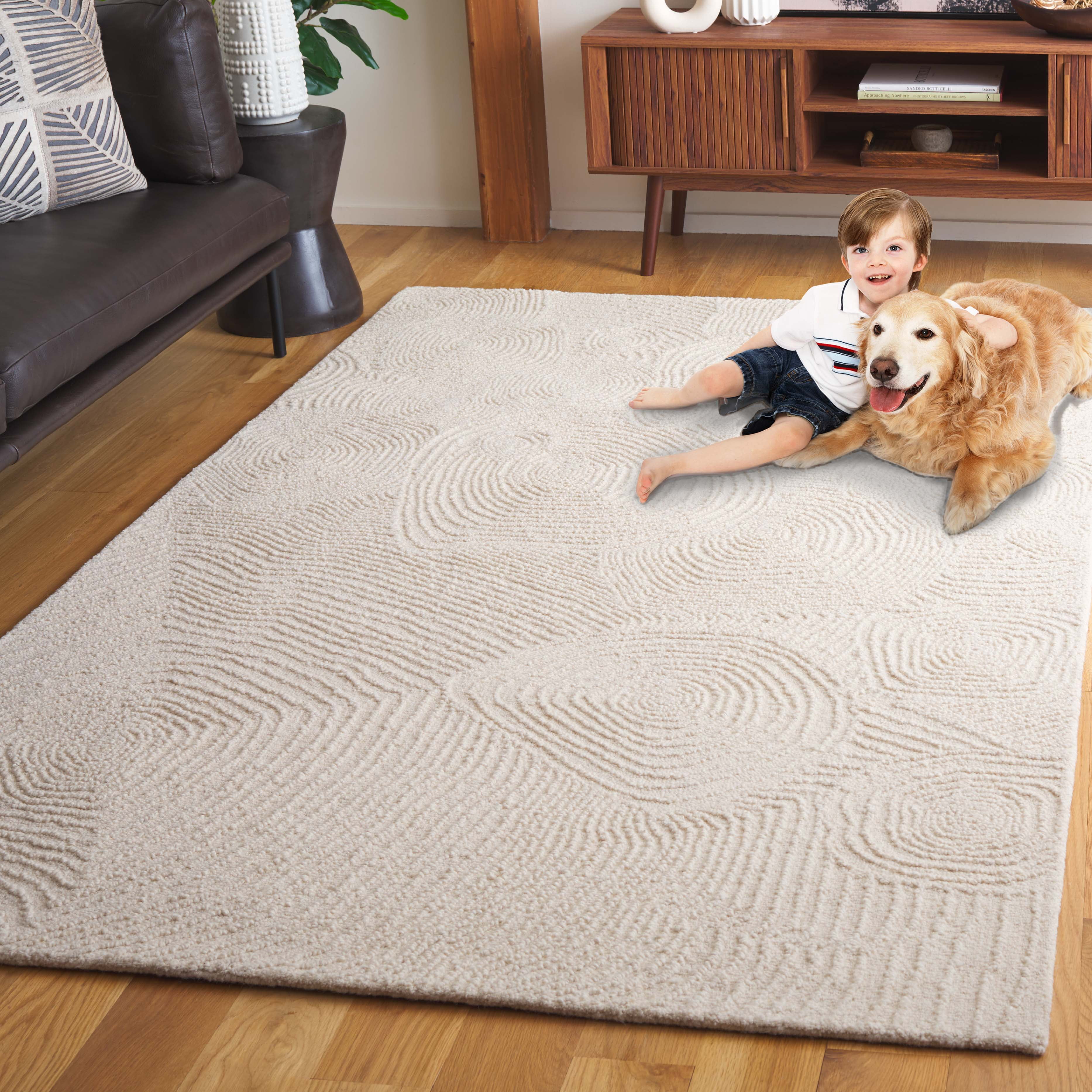 SAFAVIEH Mykonos Abbott Abstract Area Rug, Ivory, 3' x 5'