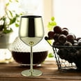 thumbnail image 3 of Wine Glasses 304 Stainless Steel Red Wine Glass Layer Goblet Restaurant,Stainless Steel Wine Glass.530Ml, 3 of 8