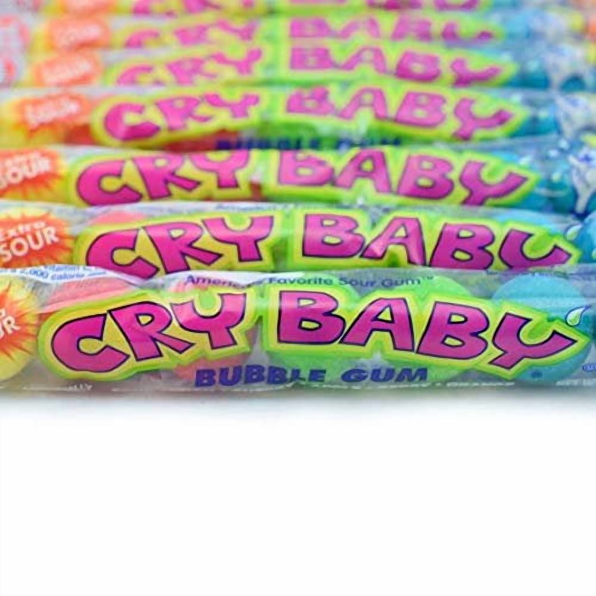 Cry Baby Sour Bubble Gum, 9 Count, 24 Pack