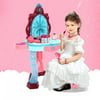 Moonsky Toddler Fantasy Vanity Beauty Dresser Table Play set with Lights, Sounds, Chair, Fashion & Makeup Accessories