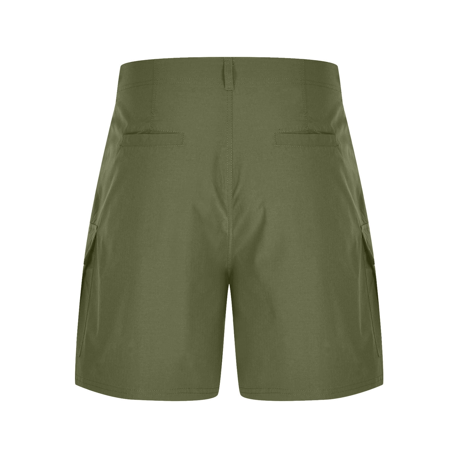 IYTR Cargo Shorts for Men Solid Color Lightweight Casual Work Pants Summer Outdoor Hiking Golf Athletic Shorts Multi Pocket (Army Green,S)