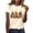 A142 Beige, variant on Glisme Women's Halloween T-Shirts Graphic Print Short Sleeve Round Neck T-Shirt Party Loose Fit Women Tops