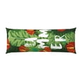 thumbnail image 2 of Picia Palm Leaves And Tropical Flowers Body Pillow Cover - Super Soft Microfiber 20x54 Body Pillow Case - Envelope Closure, Wrinkle, Stain Resistant Body Pillow Cover,Elegant Bedding, 2 of 8