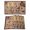 Yellow Mocha Brown Tan, variant on Farmhouse Coffee Time Placemats Set of 8, Vintage Gnomes DessertsBeige Burlap Placemats for Dining Table, Place Mats for Kitchen Tabletop, Waterproof Wipeable Dining Table Mats Set