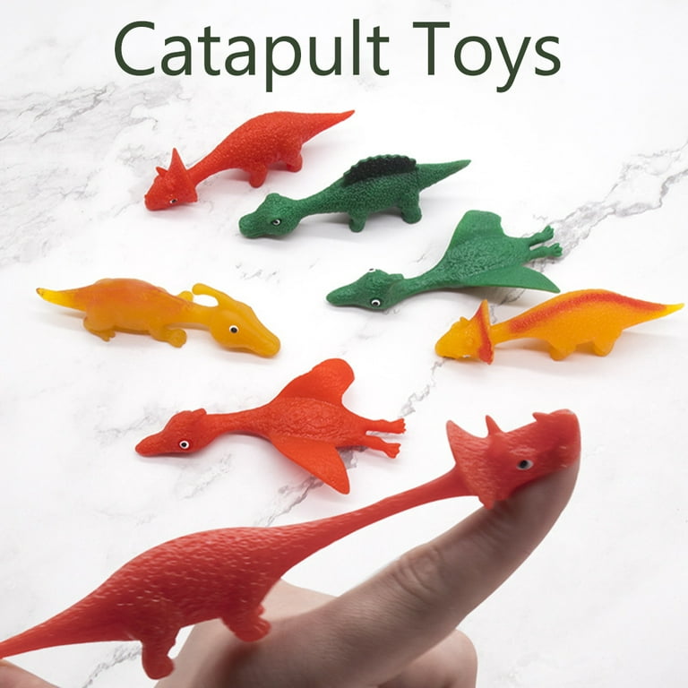 TPR Dinosaur Catapult Toy Simulated Animal Kids Slingshot Flying