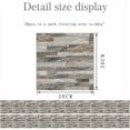 thumbnail image 2 of Pegatinas decorativas para azulejos para baño y cocina, 20 piezas de imitación de cuero estilo ladrillo 3D imitación piedra impermeable autoadhesiva decoración (LA019, 20 cm), 2 of 5