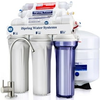 iSpring RCC7AK, NSF Certified 75 GPD, 6-Stage Reverse Osmosis System, pH  Alkaline Remineralization RO Water Filter System Under Sink, Superb Taste Drinking Water Filter