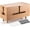 Natural Wood, variant on Large Cable Management Box - Organizer for Electrical Cords and Power Strips - Conceal Desk and Floor Cables - Storage Solution for Cord Hider and Organization (Brown Wood)