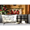 thumbnail image 3 of 12x20 Christmas Throw Pillow Covers, Decorative Outdoor Farmhouse Snowflake Welcome Winter Buffalo Plaid Xmas Christmas Pillow Shams Cases Slipcovers Set of 4 for Couch Sofa Decorations, 3 of 5
