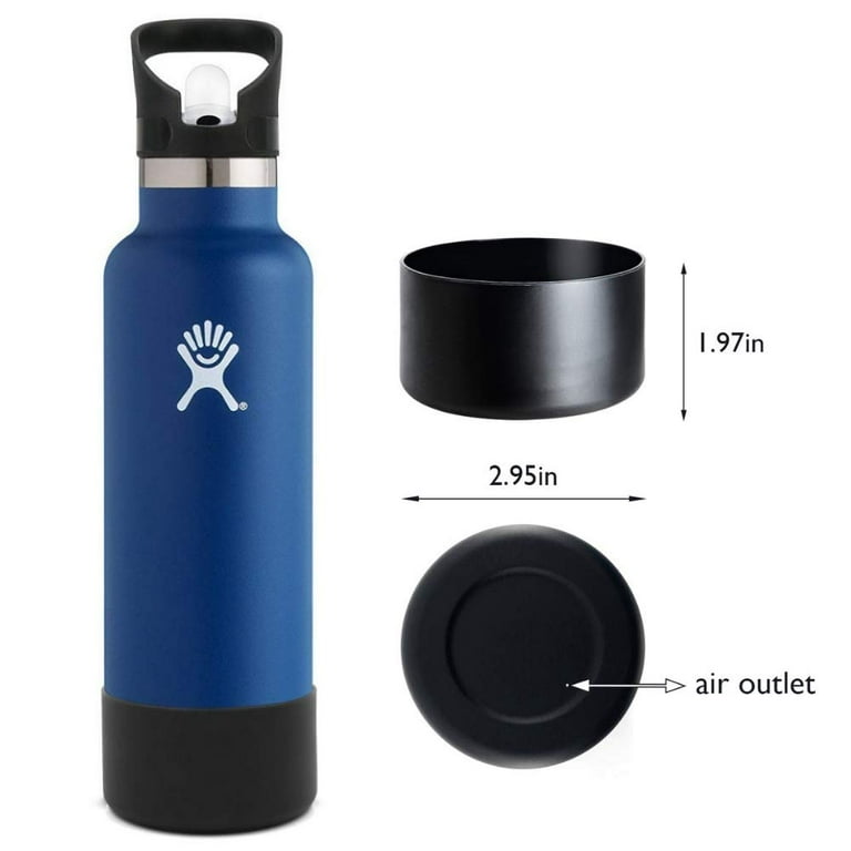 Sport Accessory Bundle for Hydro Flask Standard Mouth Bottle. Includes One Straw Lid & Straw, One Silicone Boots Compatible with Hydroflask 12, 18, 21
