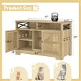 thumbnail image 2 of Aukfa Cat Litter Box Enclosure, Double Hidden Litter Box Furniture Cat for 2 Cats, Brown, 2 of 8