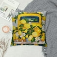 thumbnail image 2 of Shiartex Spring Summer Magnolia Lemon Pillow Cover ,Golden Yellow White Stripe Floral Throw Pillow Cover Farmhouse Lemon Slice Juice Decor for Home Outdoor Sofa Couch, 2 of 5