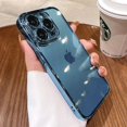 thumbnail image 2 of Funda transparente de lujo para iPhone 14, 13, 12, 11 Pro Max, Mini, cubierta de silicona a prueba de golpes, X, XR, XS, 8, 7, 6, 6S, 14 Plus, 5 SE, accesorios, 2 of 4
