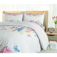 thumbnail image 4 of Ambesonne Shabby Flora Duvet Cover Sets, Rose Flower Daisies, 2-King, Pale Blue Purple, 4 of 6